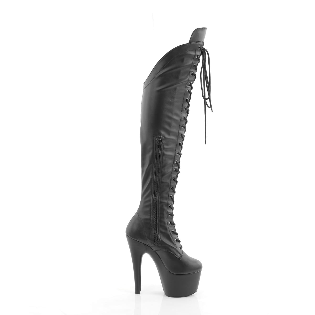 Black Str. Faux Leather/Black Matte