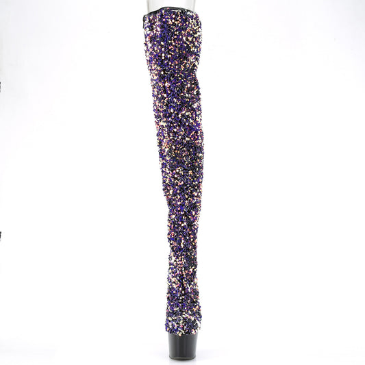 Purple Multi Sequins/Black