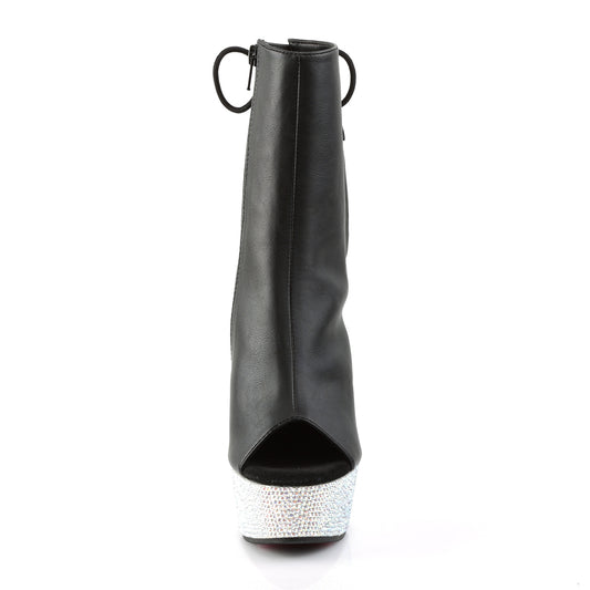 Black Faux Leather/Silver Multi RS