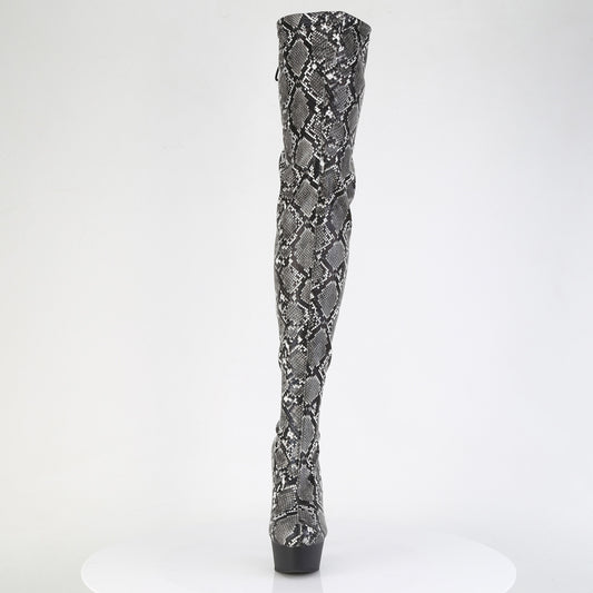 Grey-Black Snake Print/Black Matte