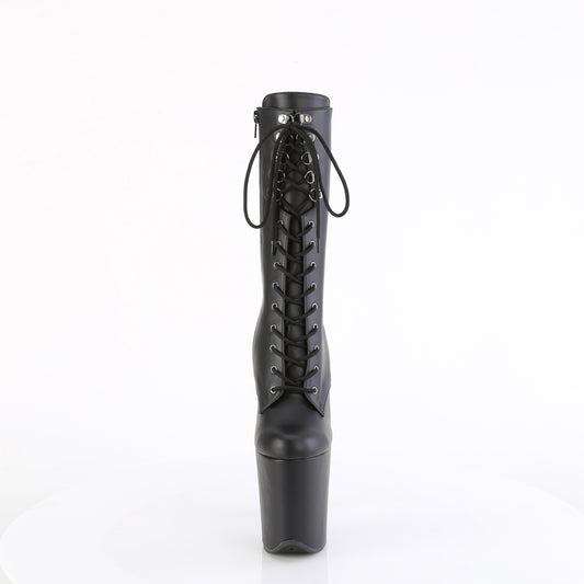 Black Faux Leather/Black Matte