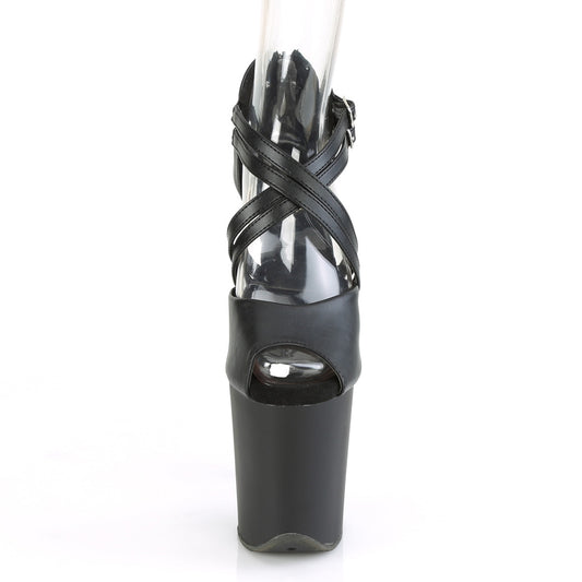 Black Faux Leather/Black Matte