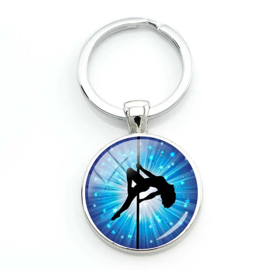 Keychain with Pole Dance Charm