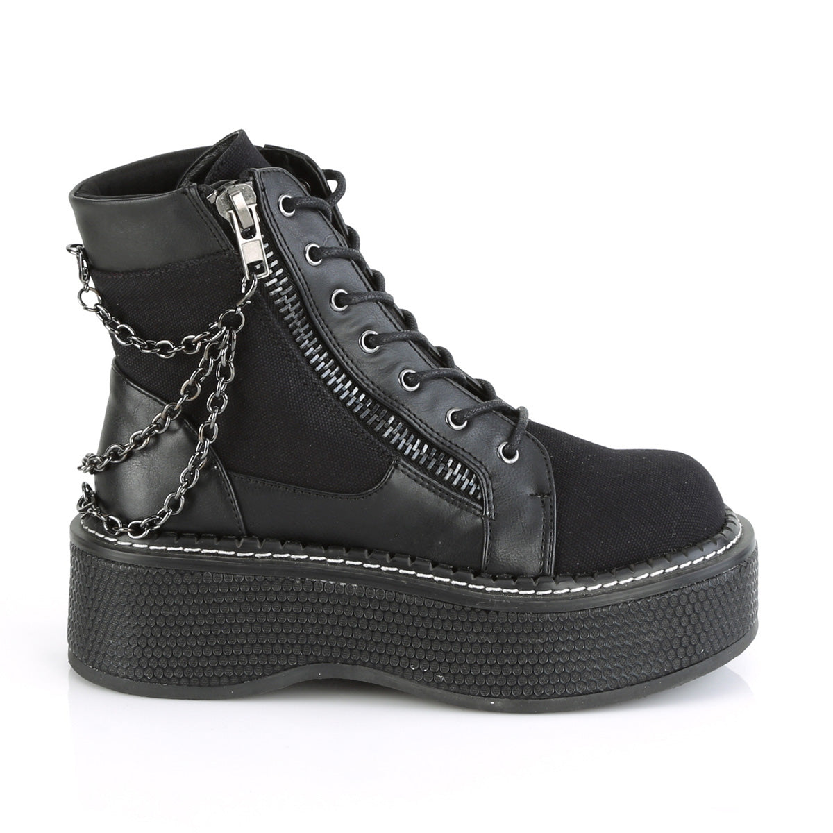 Black Canvas-Vegan Leather