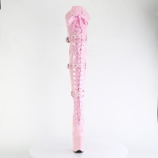Stivali sopra il ginocchio pole dance exotic Pleaser FLAM3028/BP/M - Tacco 8" (20 cm) e platform 4" (10 cm) Spedizione Rapida 24-48h