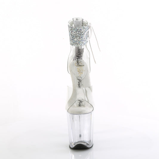 Sandalo Pole Dance Exotic Pleaser FLAM824RS-02/C-SRS/C - Tacco 8" (20 cm) e platform 4" (10 cm) Spedizione Rapida 24-48h