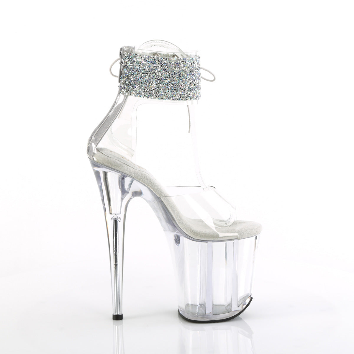 Sandalo Pole Dance Exotic Pleaser FLAM824RS-02/C-SRS/C - Tacco 8" (20 cm) e platform 4" (10 cm) Spedizione Rapida 24-48h