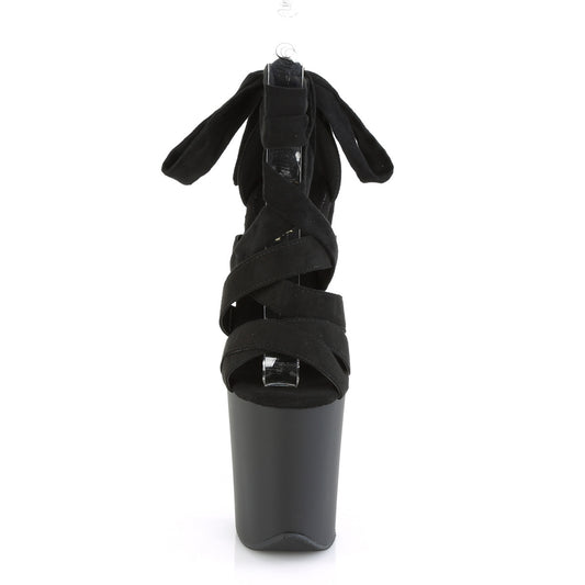 Black Faux Suede/Black Matte