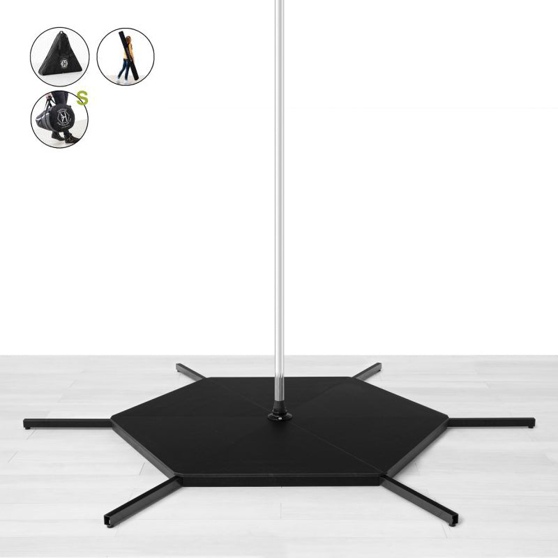 Barra portatil Hive Gara Pro Inox Plataforma The Pole Made in Italy Incluido en el precio Bolsas de transporte