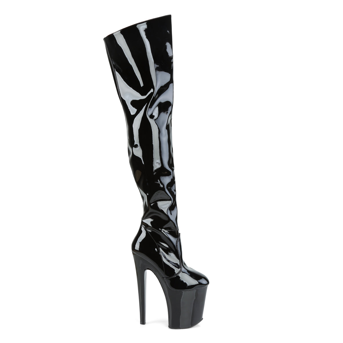 Stivali sopra il ginocchio pole dance exotic Pleaser XTM3010/B/M - Tacco 8" (20,4 cm) e platform 4" (10,2 cm) Spedizione Rapida 24-48h