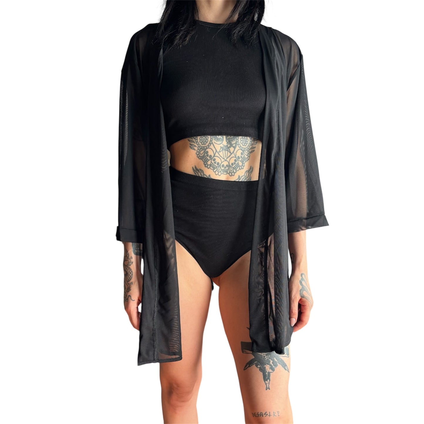 Kimono transparente con estampado animal para competiciones