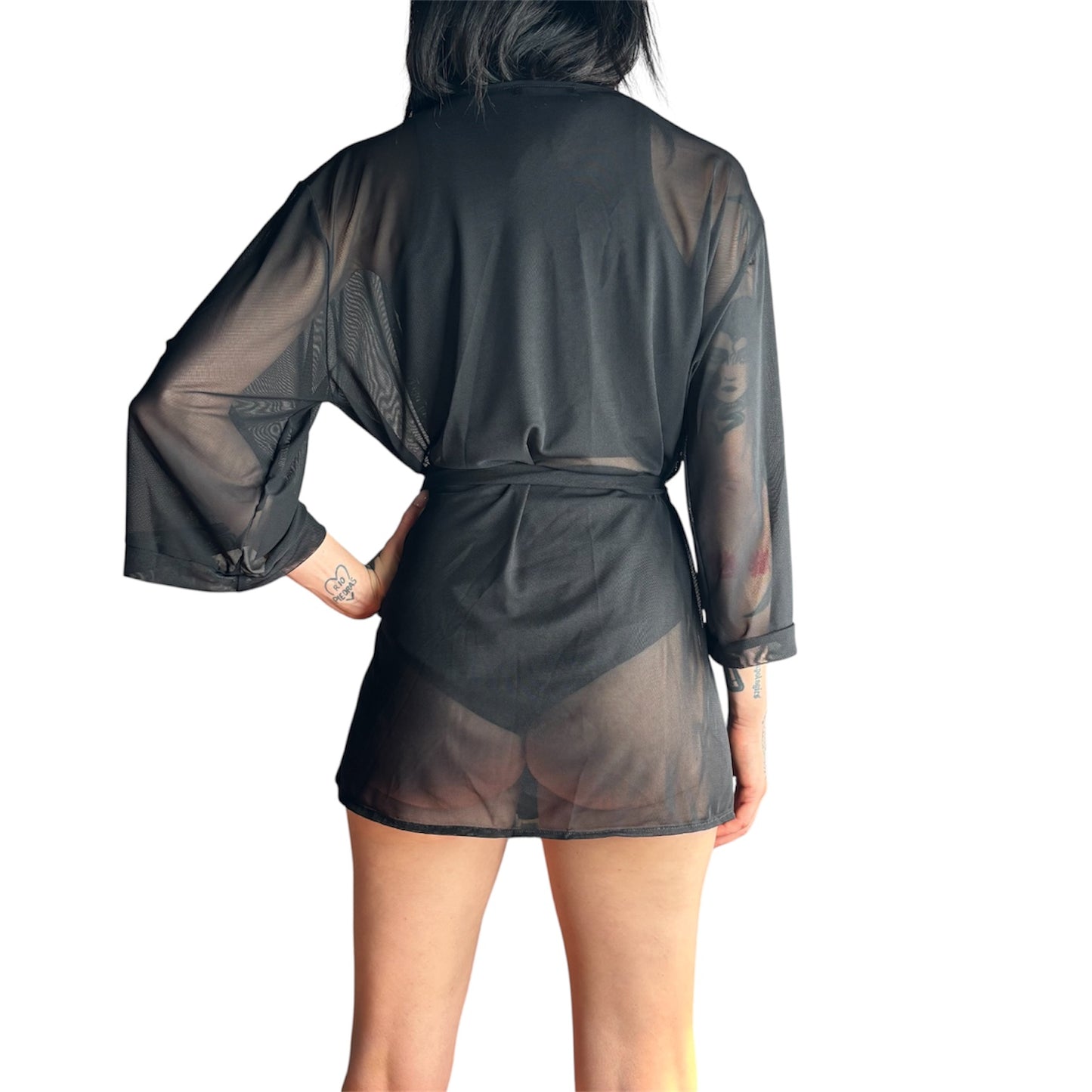 Kimono transparente con estampado animal para competiciones