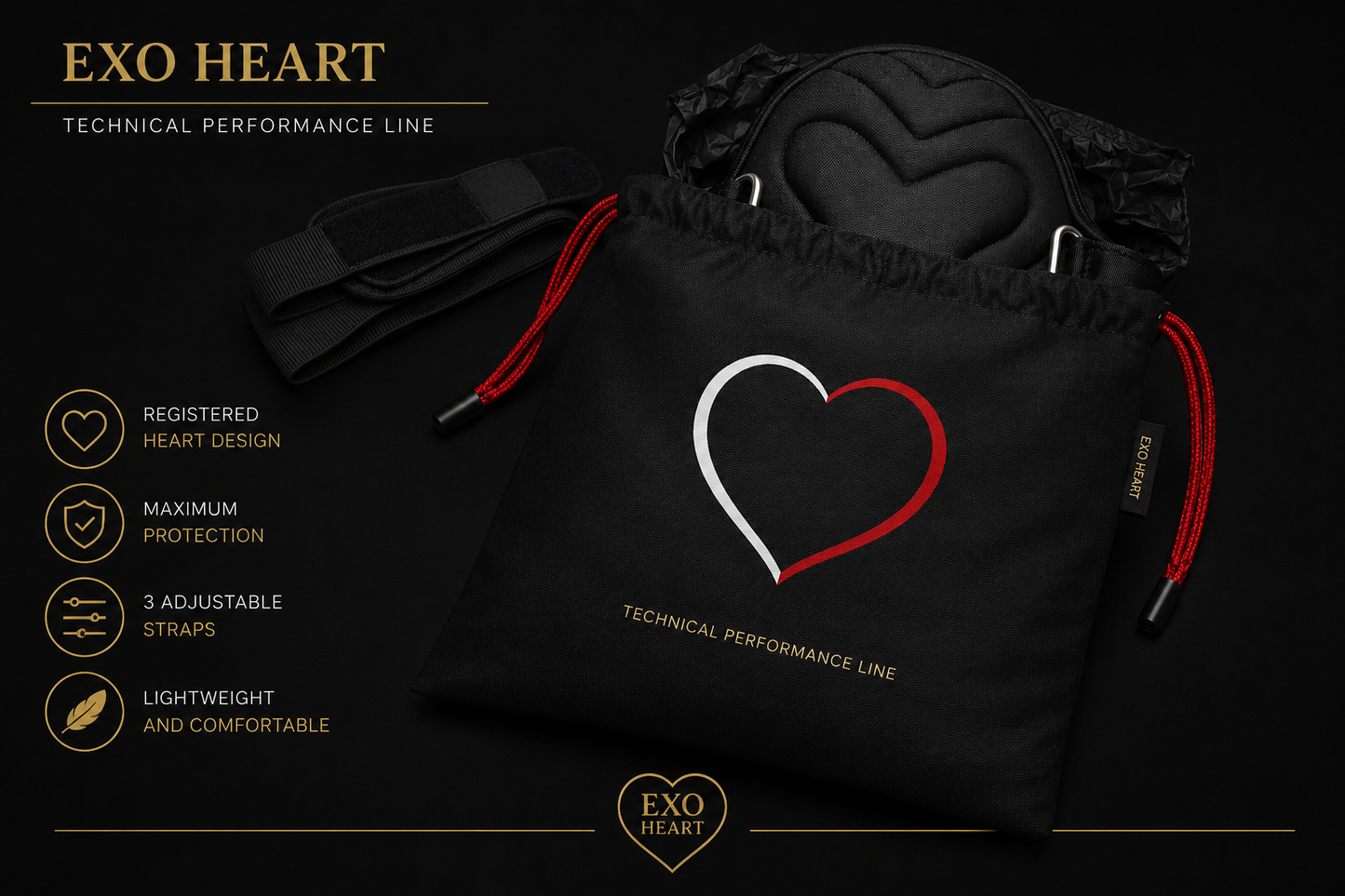 Rodilleras Pole Dance Exotic EXO HEART | Alta Protección para Floorwork & Heels