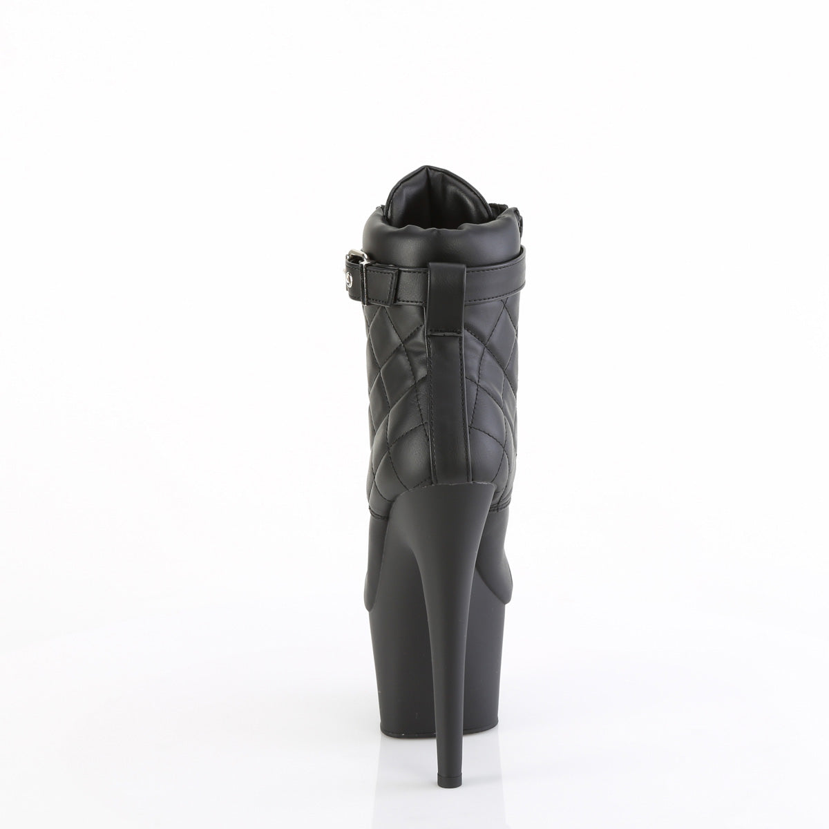 Black Faux Leather/Black Matte