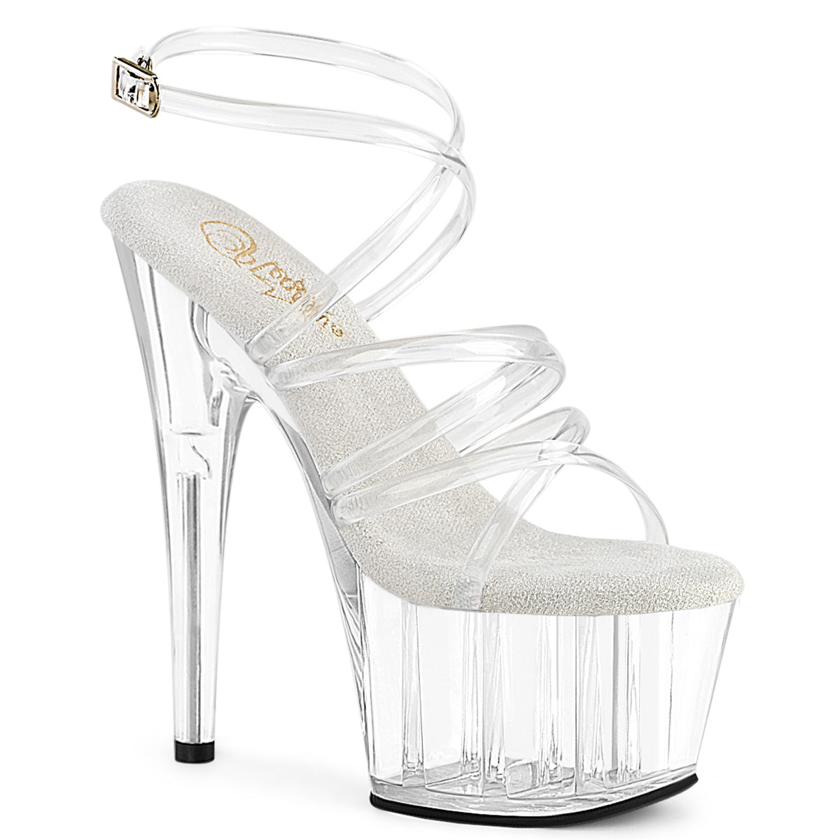 OUTLET Exotic Pleaser Pole Dance Sandal ADO706/C/M - Heel 7" (17.8 cm) and platform 2.8" (7 cm)