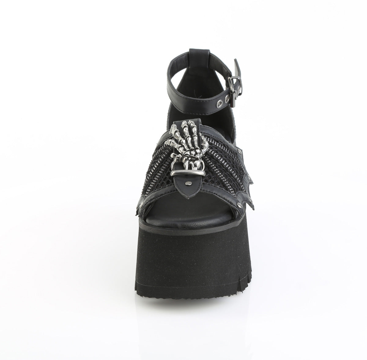 Black Vegan Leather-Mesh