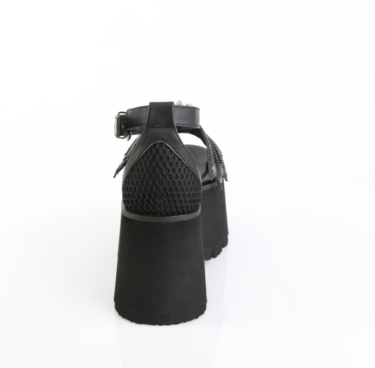 Black Vegan Leather-Mesh