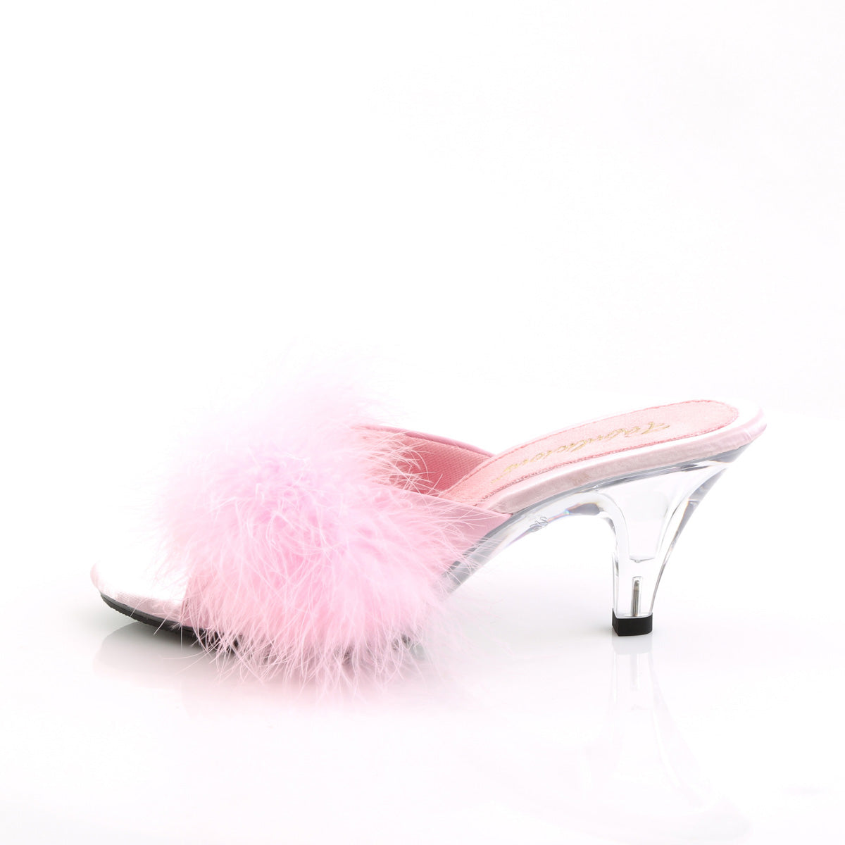 Baby Pink Pu-Fur/Clear