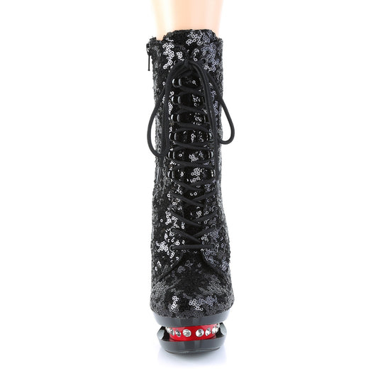 Black Sequins/Black-Red
