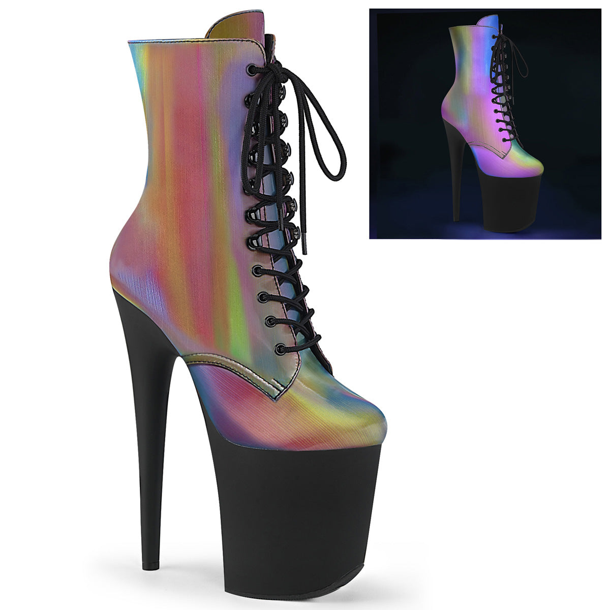 Rainbow Reflective/Black Matte
