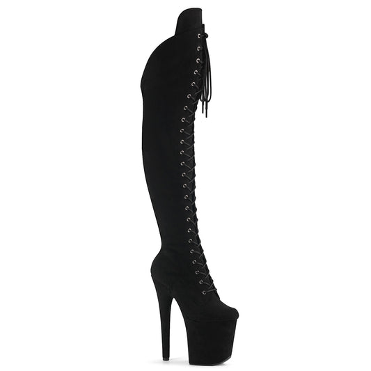 Black Faux Suede/Black Faux Suede