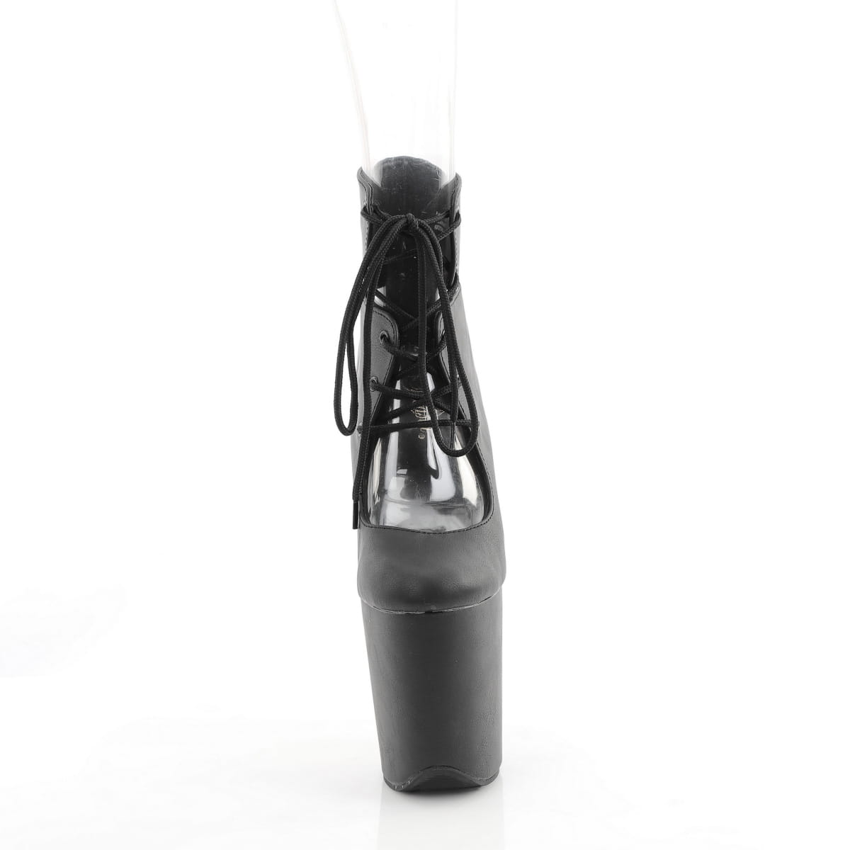 Black Faux Leather/Black Matte