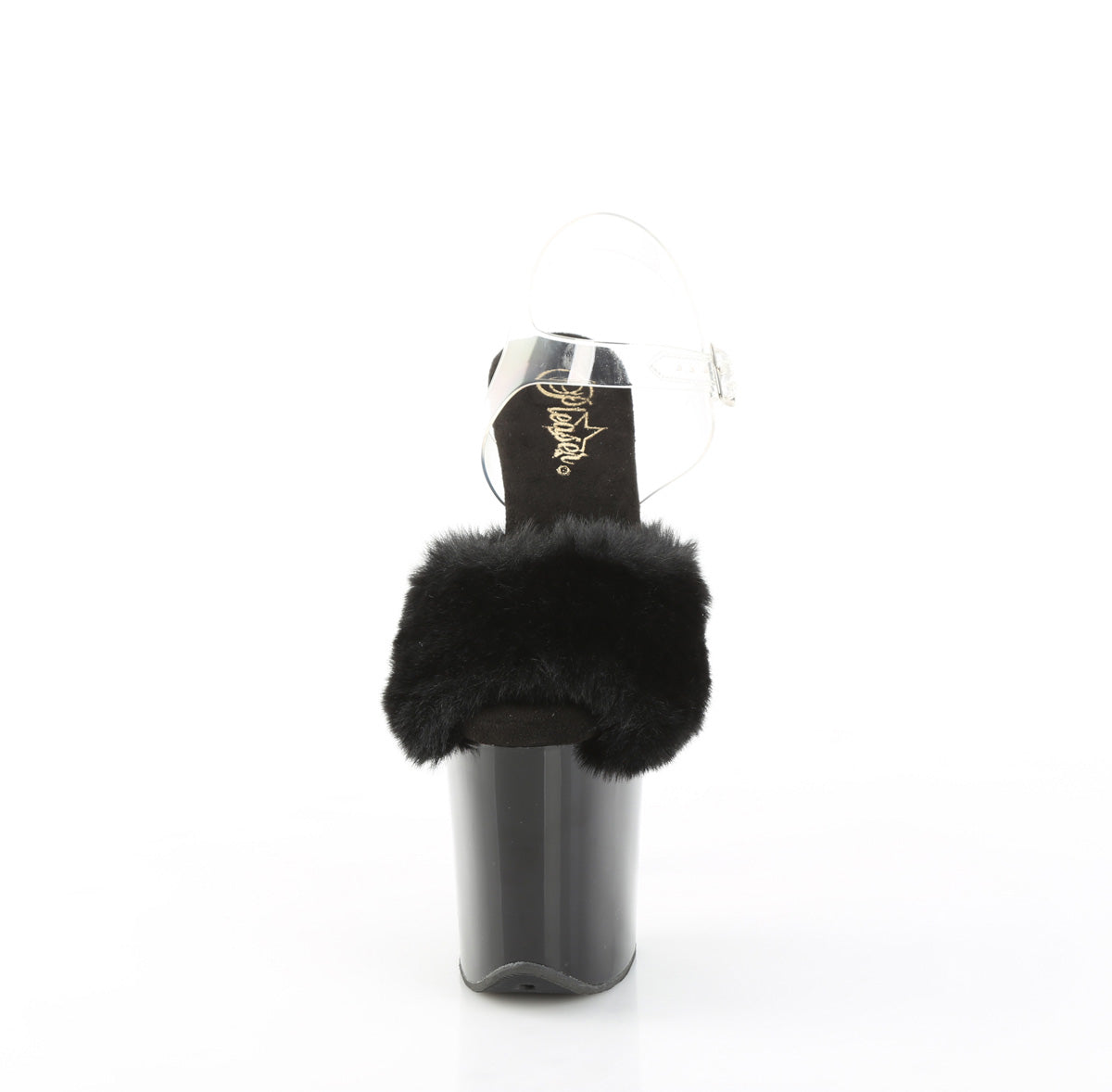 Black Faux Fur-Clear TPU/Black
