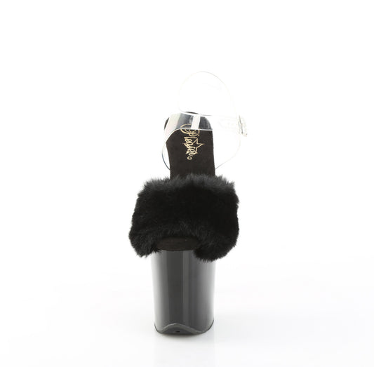 Black Faux Fur-Clear TPU/Black