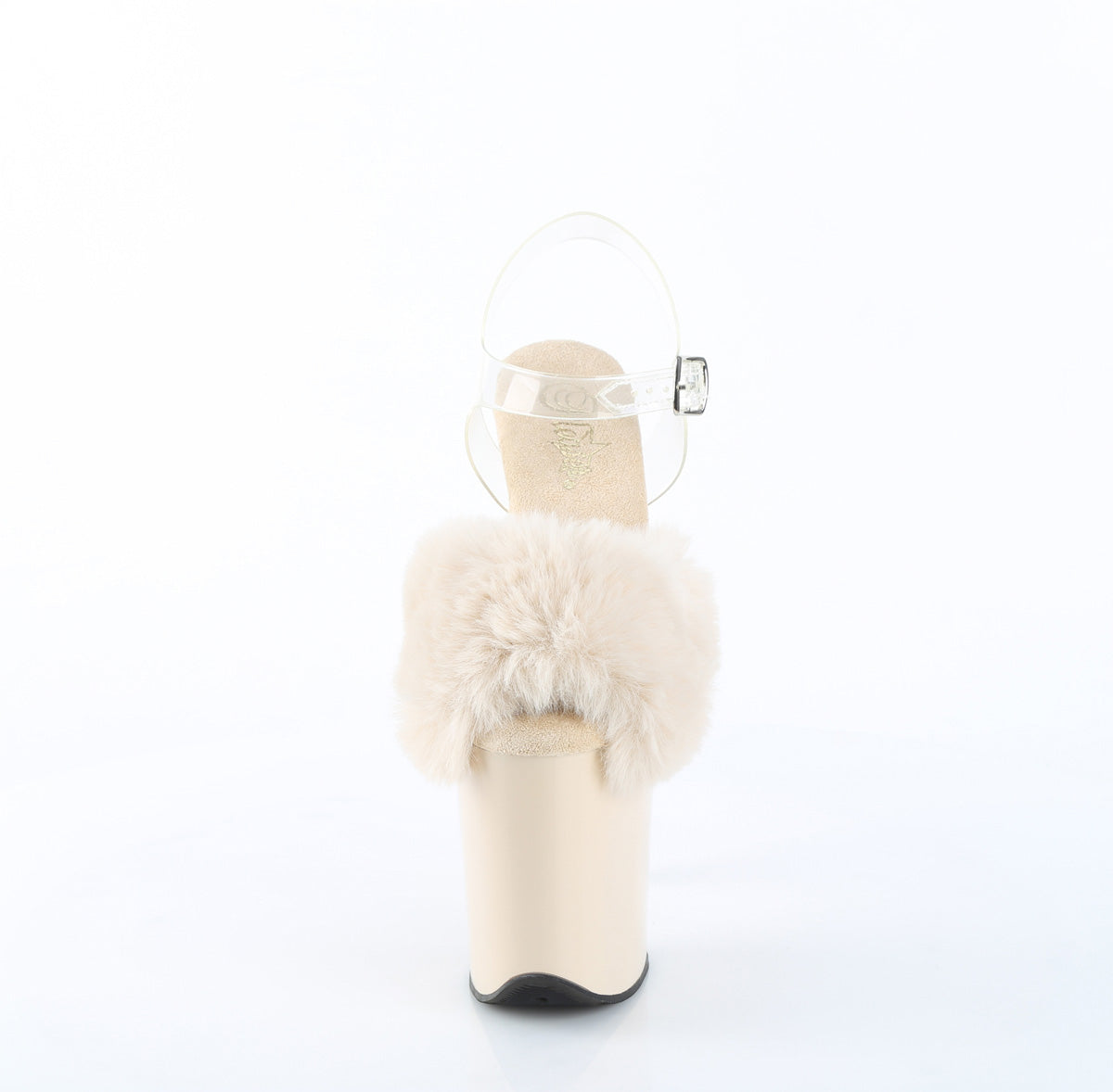 Cream Faux Fur-Clear TPU/Cream