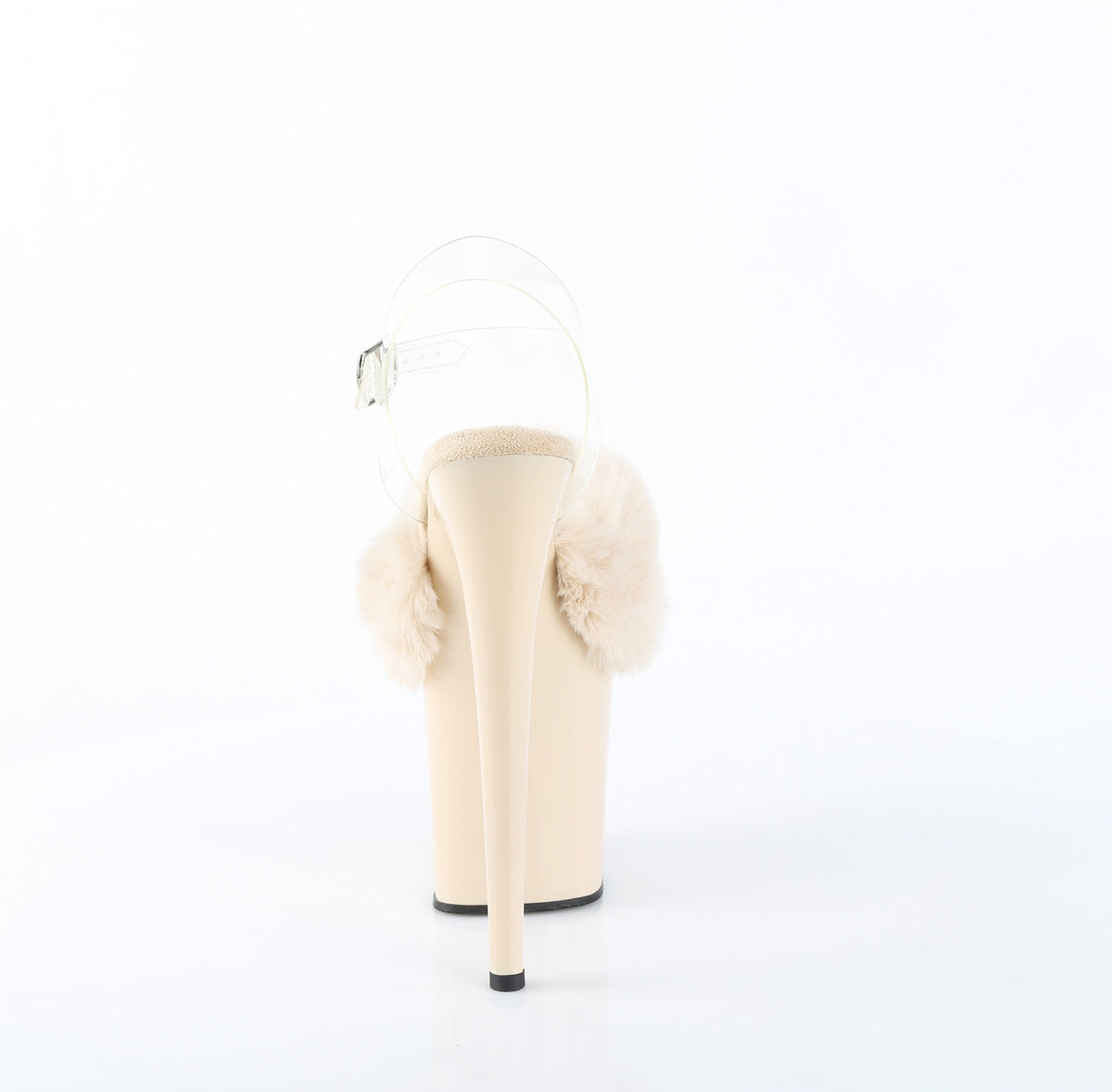 Cream Faux Fur-Clear TPU/Cream