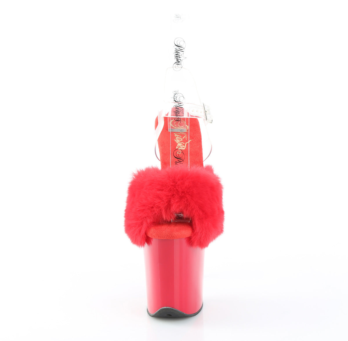 Red Faux Fur-Clear TPU/Red