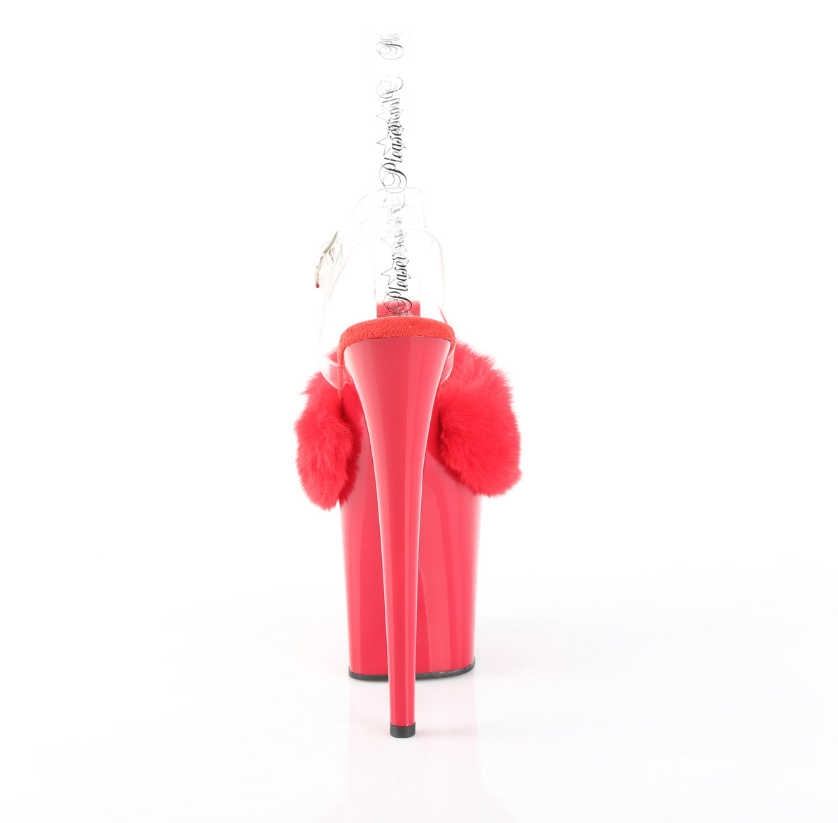 Red Faux Fur-Clear TPU/Red