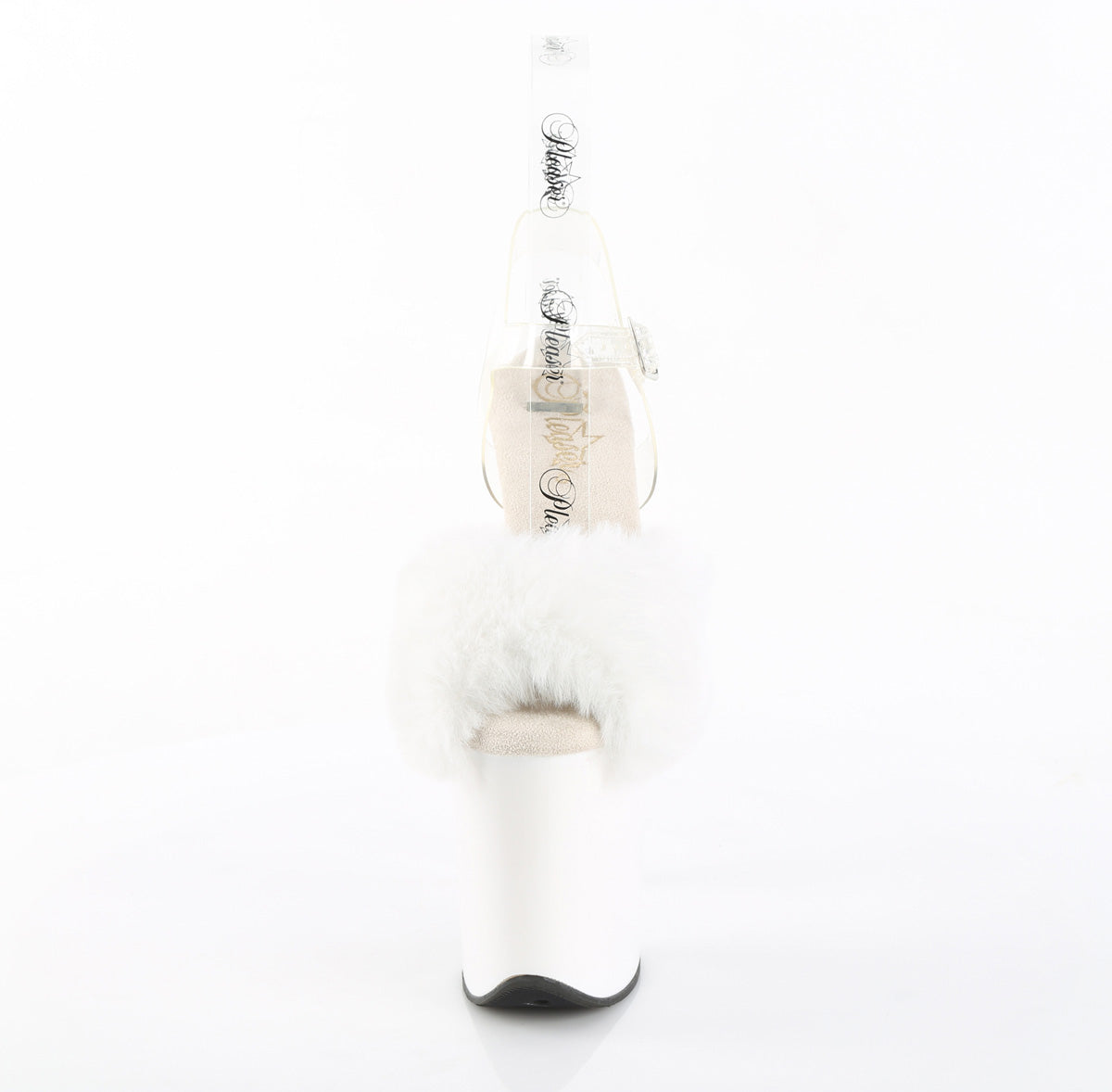 White Faux Fur-Clear TPU/White