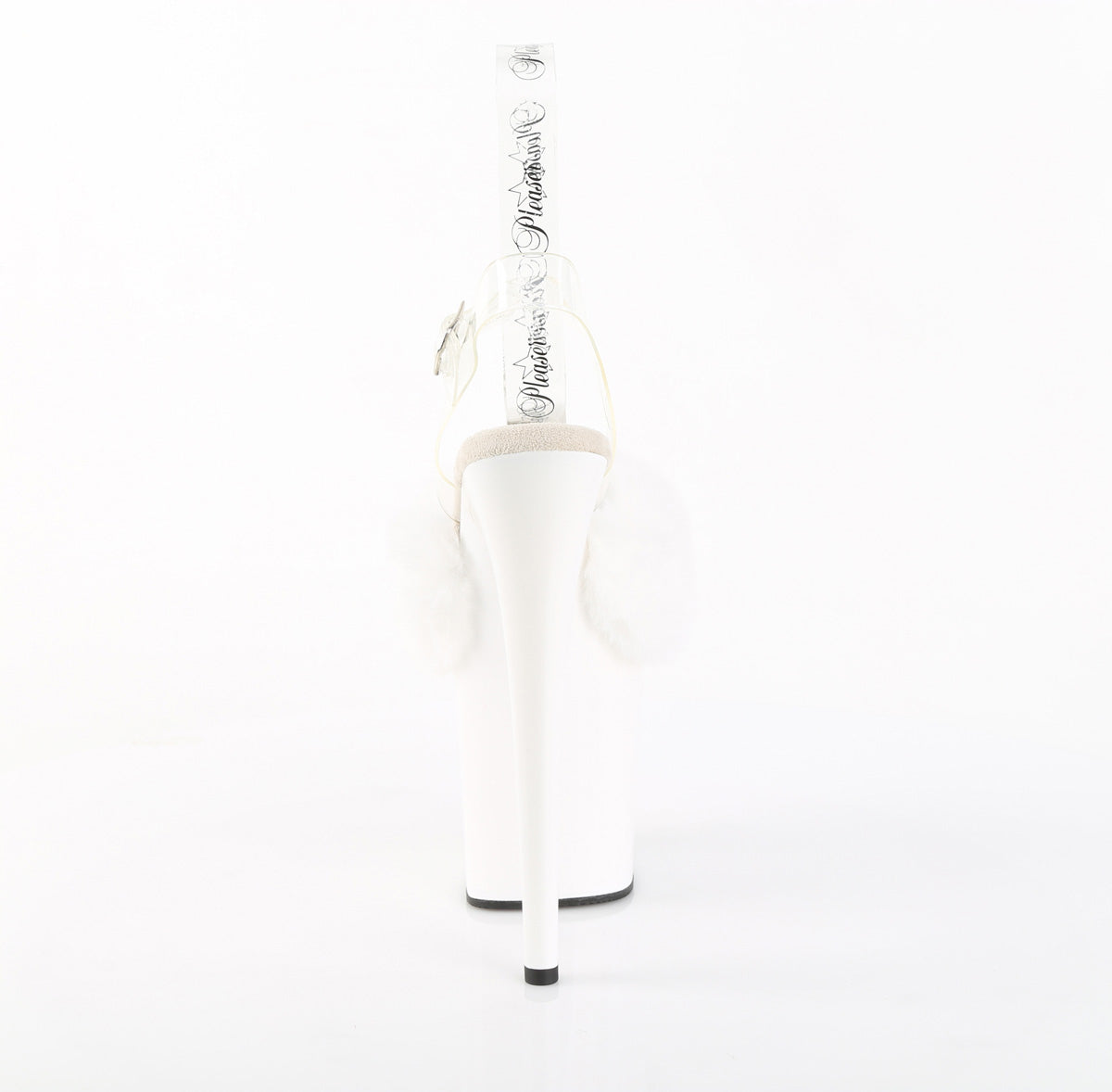 White Faux Fur-Clear TPU/White