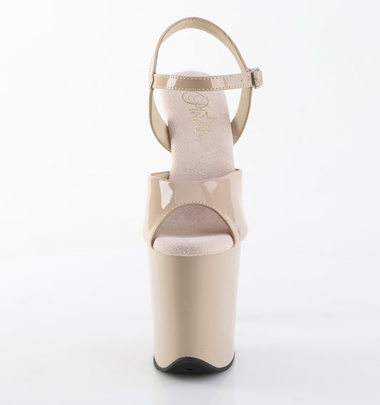 Sandalo Pole Dance Exotic Pleaser FLAM809/ND/M - Tacco 8" (20 cm) e platform 4" (10 cm) Spedizione Rapida 24-48h