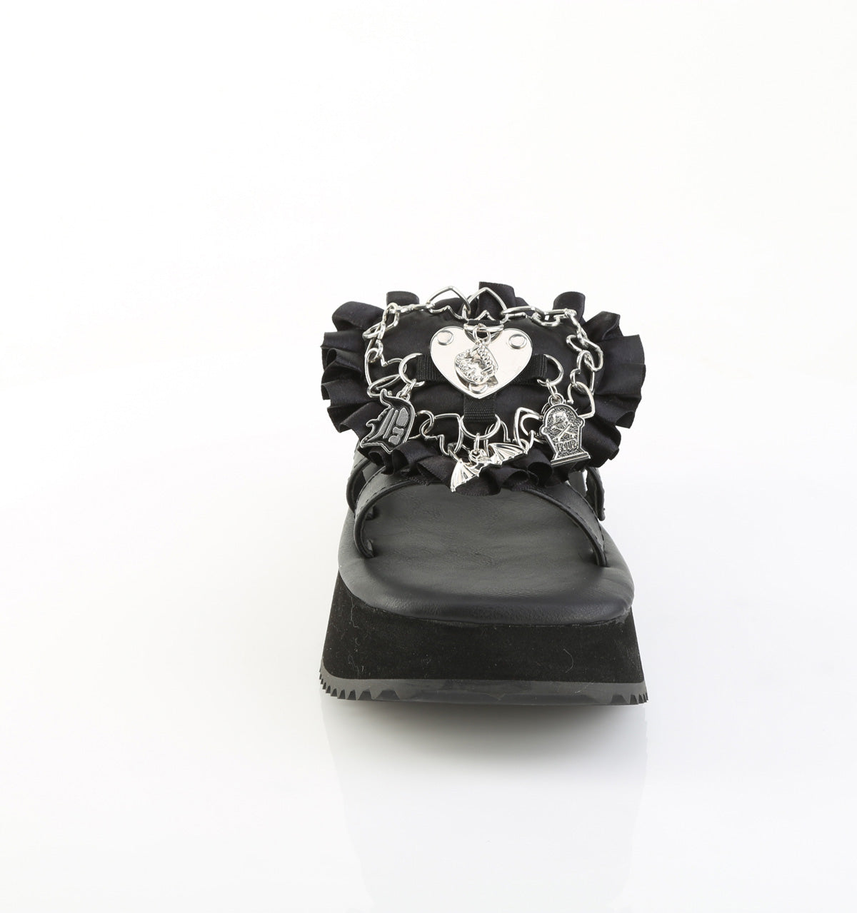 Black Vegan Leather-Satin