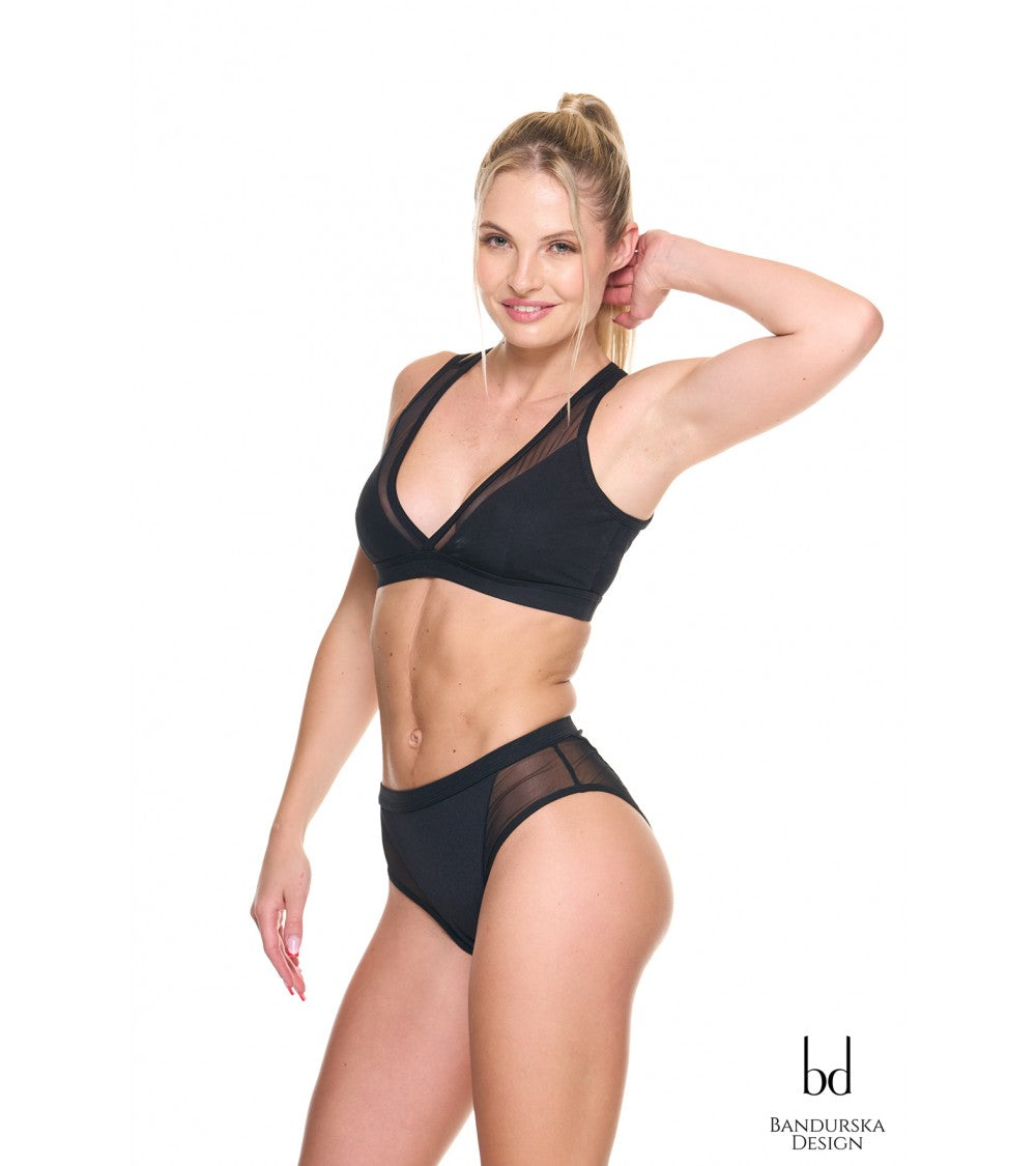 Bandurska French Set – Conjunto Pole Dance Exotic Top + Shorts Sexy Premium
