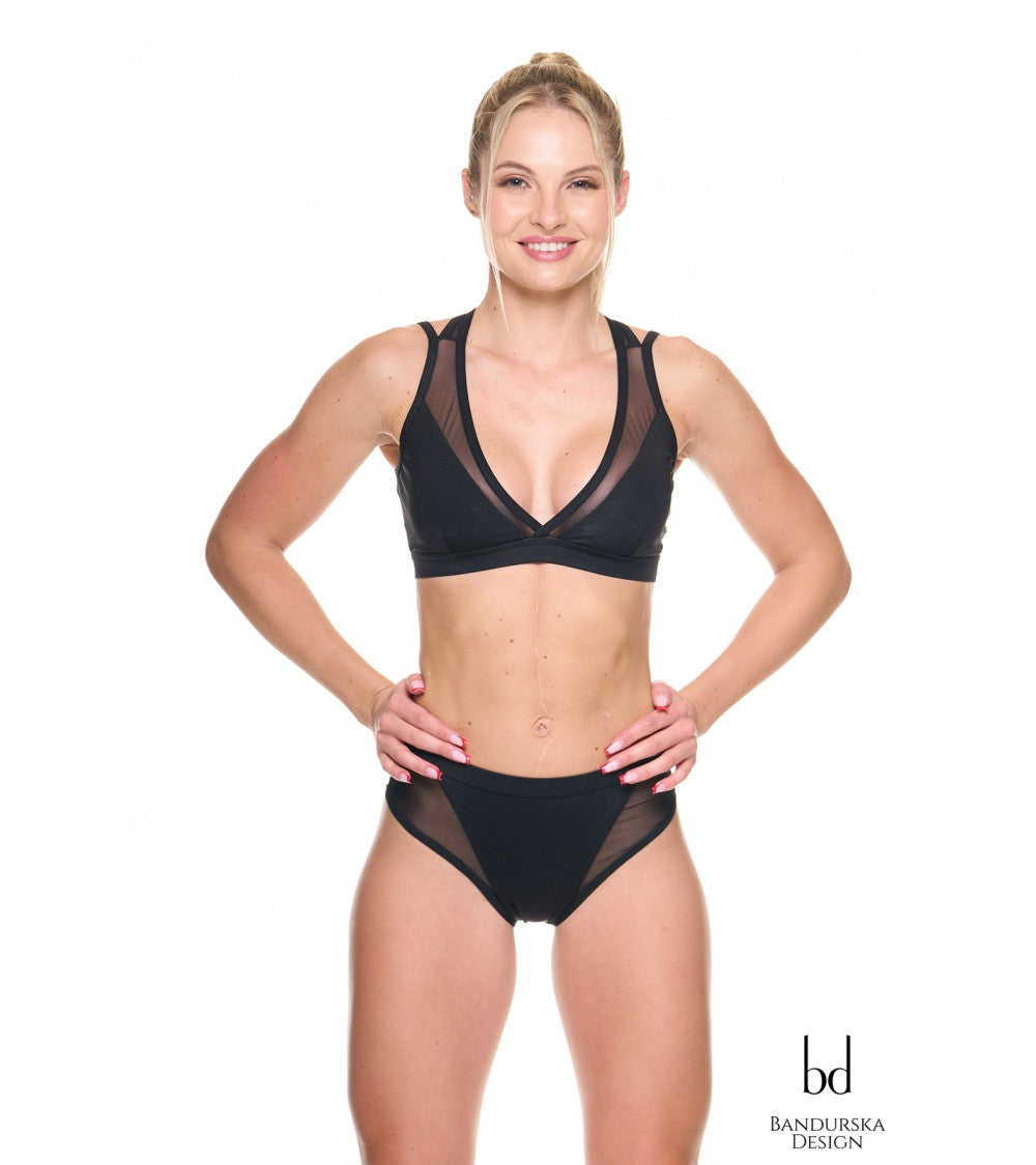 Bandurska French Set – Conjunto Pole Dance Exotic Top + Shorts Sexy Premium