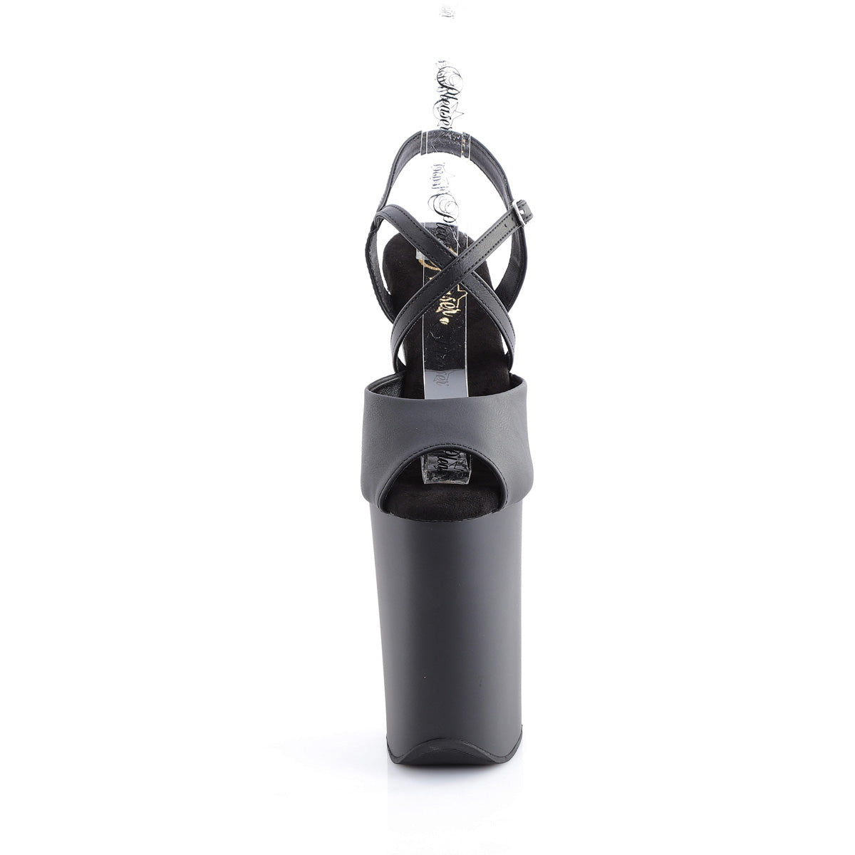 Black Faux Leather/Black Matte