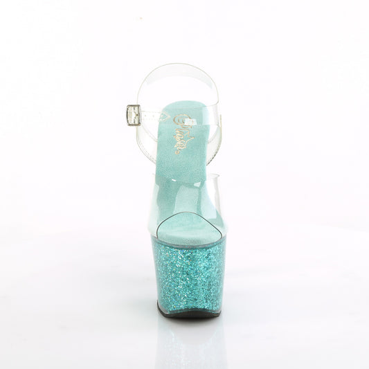 Clear/Aqua multi Iridescent Glitters