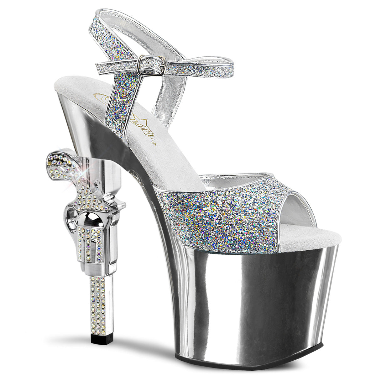 Silver Multi Gltr/Silver Chrome