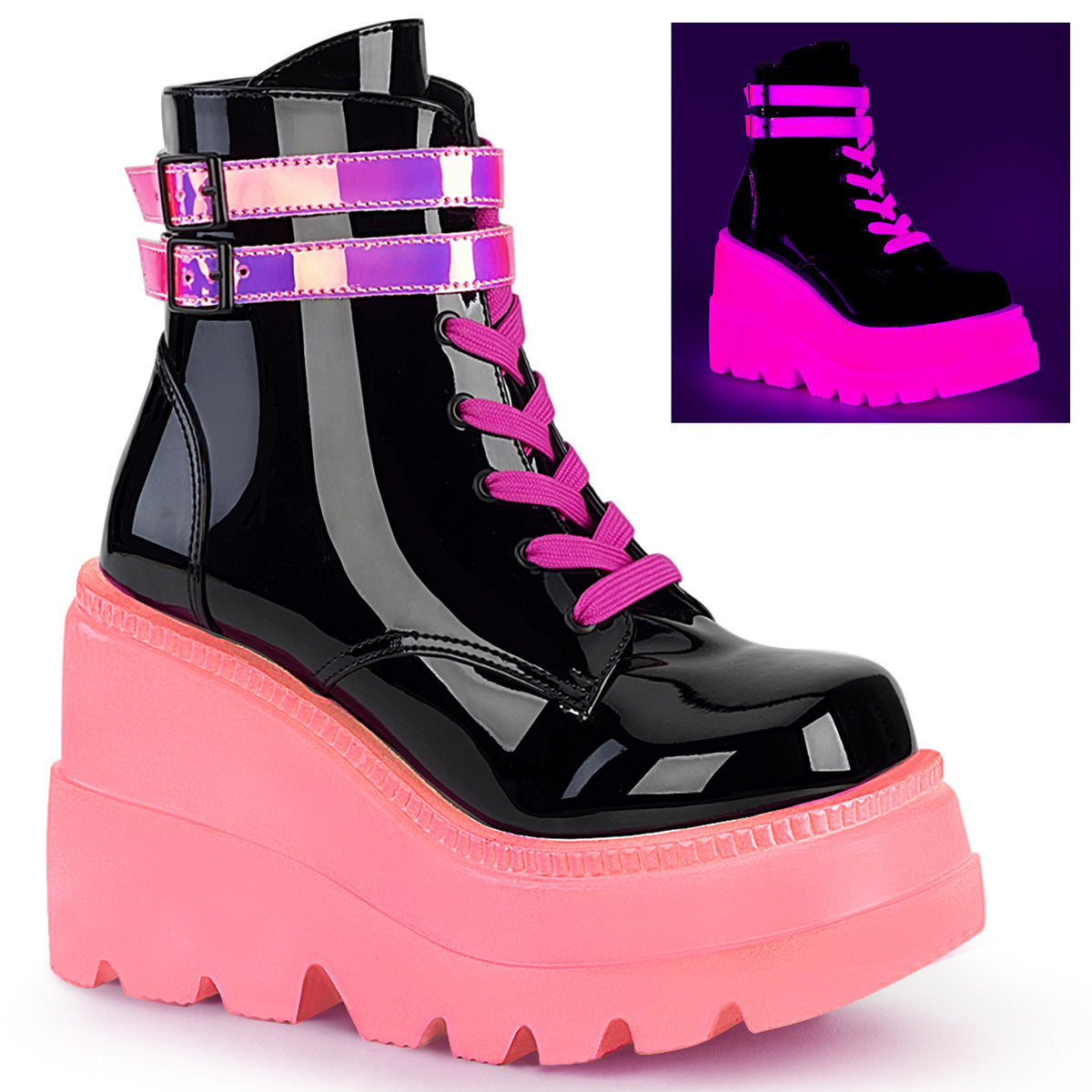 Black Pat-UV Neon Pink