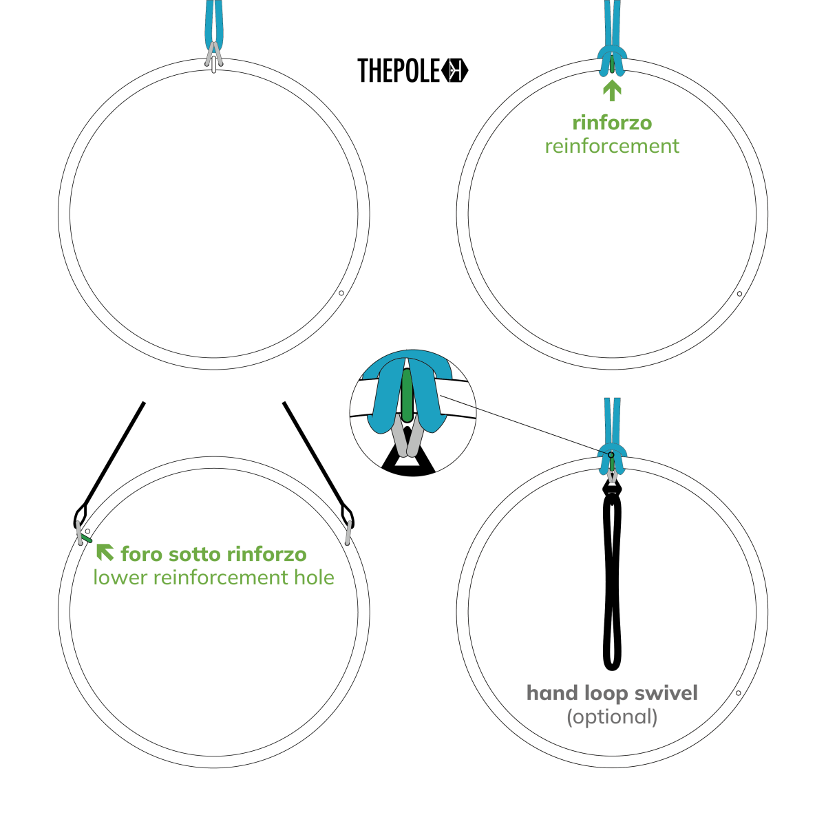 THEBABY CERCHIO AEREO 30 - Cerchio Aereo per bambini 30 mm