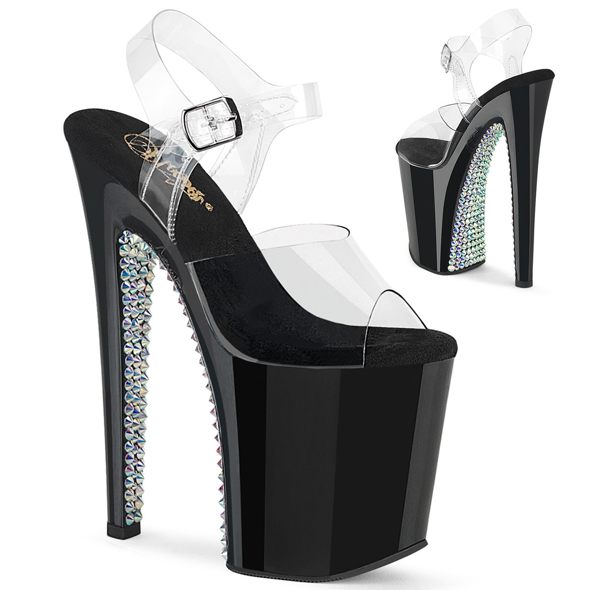 Clear/Black-Silver Multi