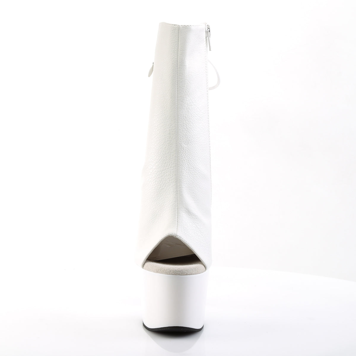 White Faux Leather/White