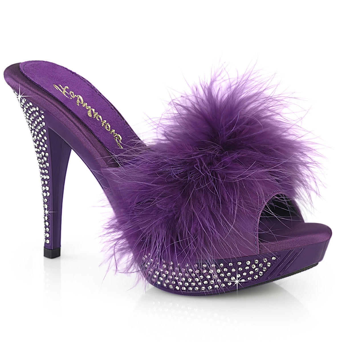 OUTLE Sabot Fabulicious ELEG401F/PPPU/M - Tacco 4.5" (11,4 cm) e platform 1" (2,5  cm)