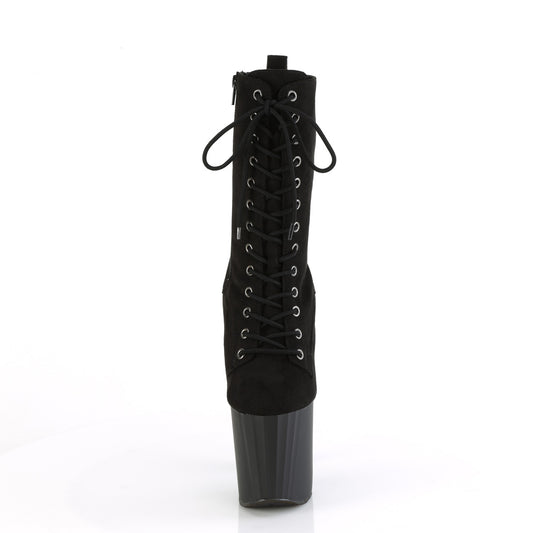 Black Faux Suede/Black Matte