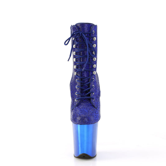 Stivaletto Pole Dance Exotic Pleaser FLAM1020CHRS/RYBL/M - Tacco 8" (20 cm) e platform 4" (10 cm) Spedizione Rapida 24-48h