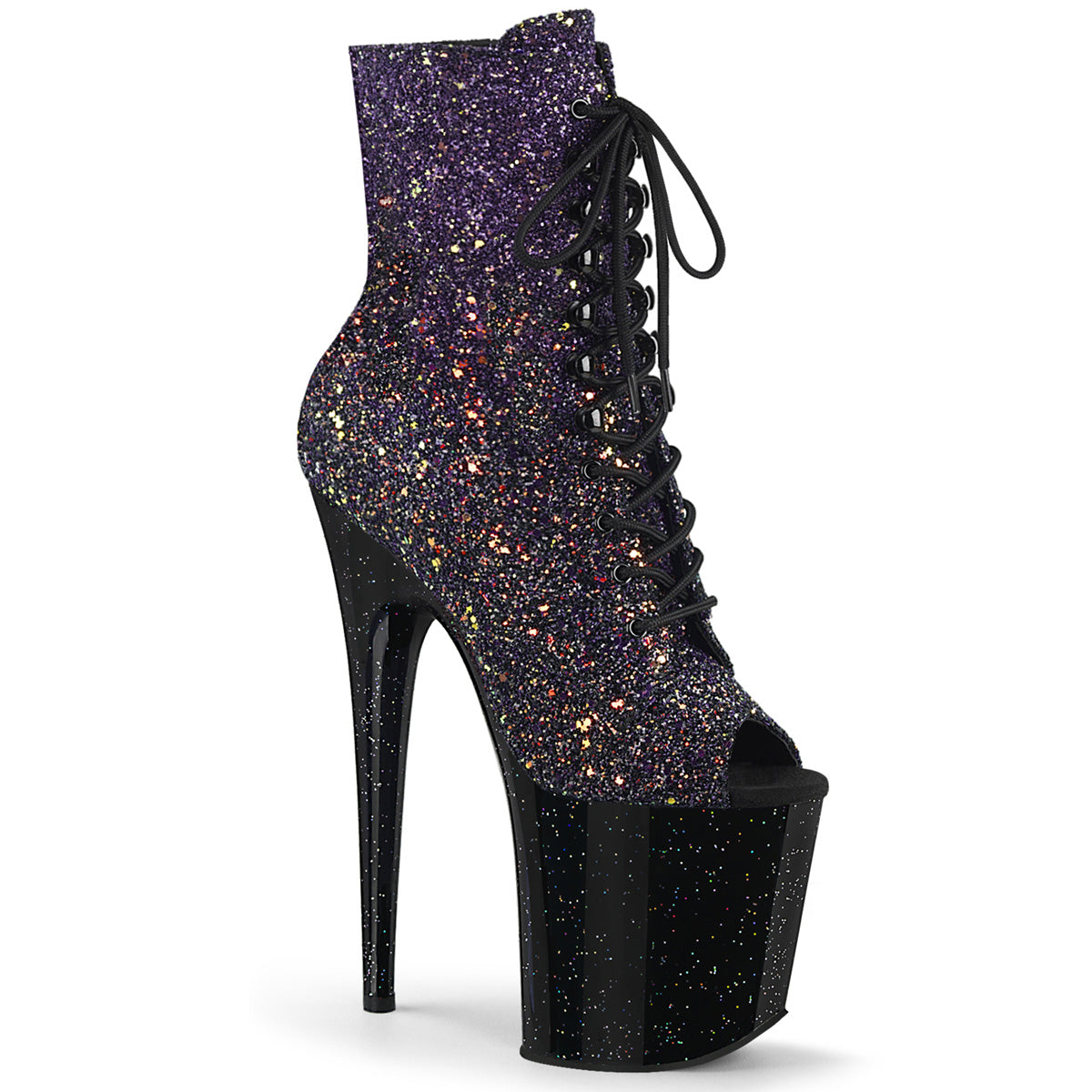 Purple Multi Glitter/Black