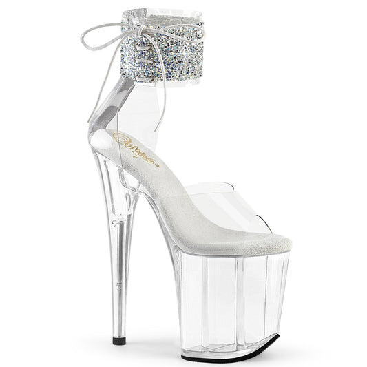 Sandalo Pole Dance Exotic Pleaser FLAM824RS-02/C-SRS/C - Tacco 8" (20 cm) e platform 4" (10 cm) Spedizione Rapida 24-48h